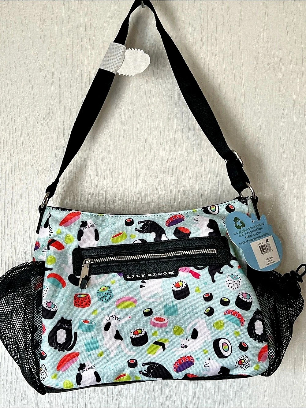 Lily Bloom Reese Coho Shoulder Bag in Blue & Black NWT